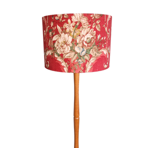 Large Drum Shade In Stunning Raspberry Sanderson Scrolls And Florals