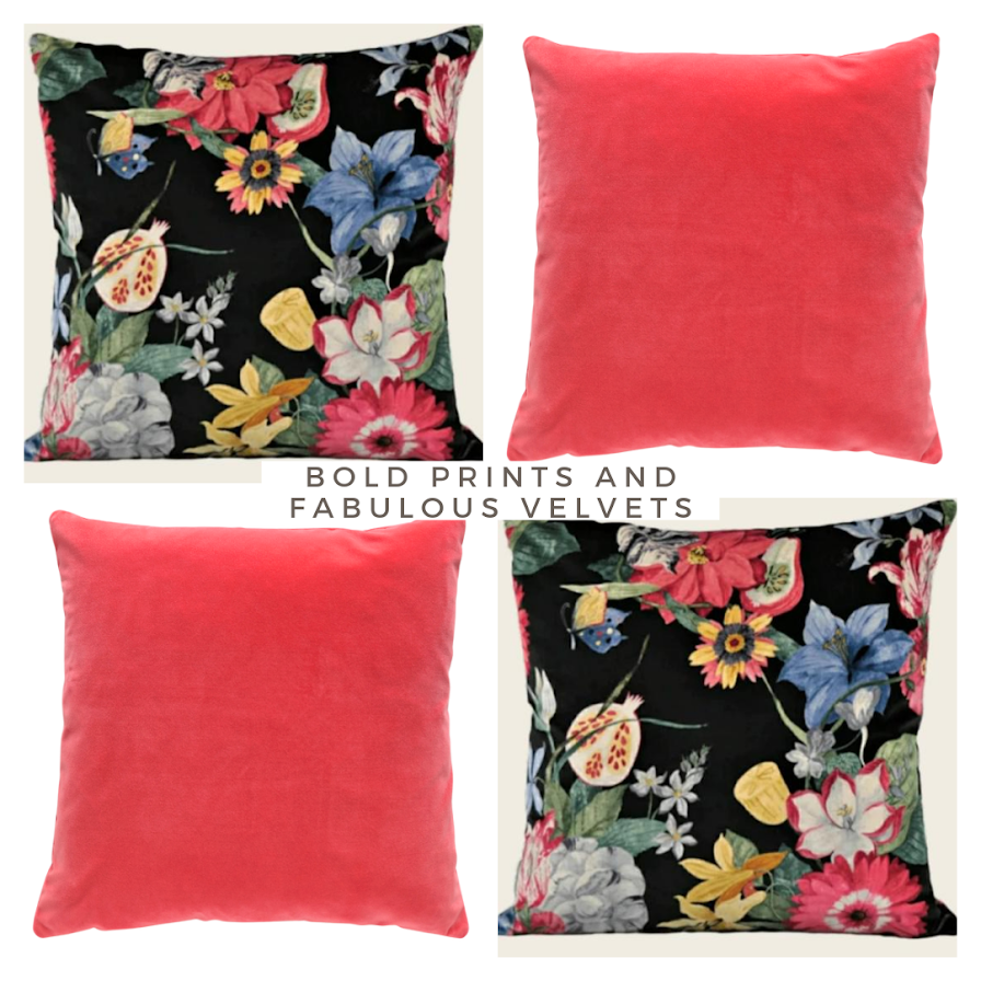 Plush Velvet Cushion Cover In Geranium Pink