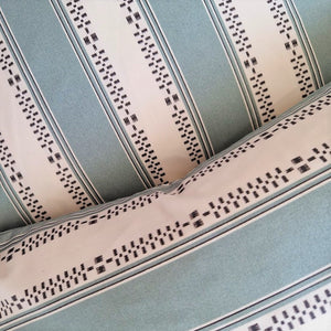 Flora Soames Broken Stripe Cushion 18inch - Sage