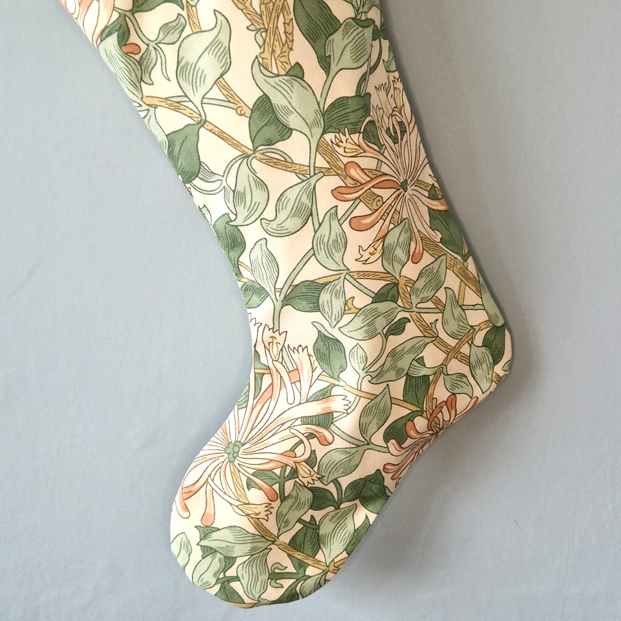 Christmas Stocking in William Morris  - Honeysuckle