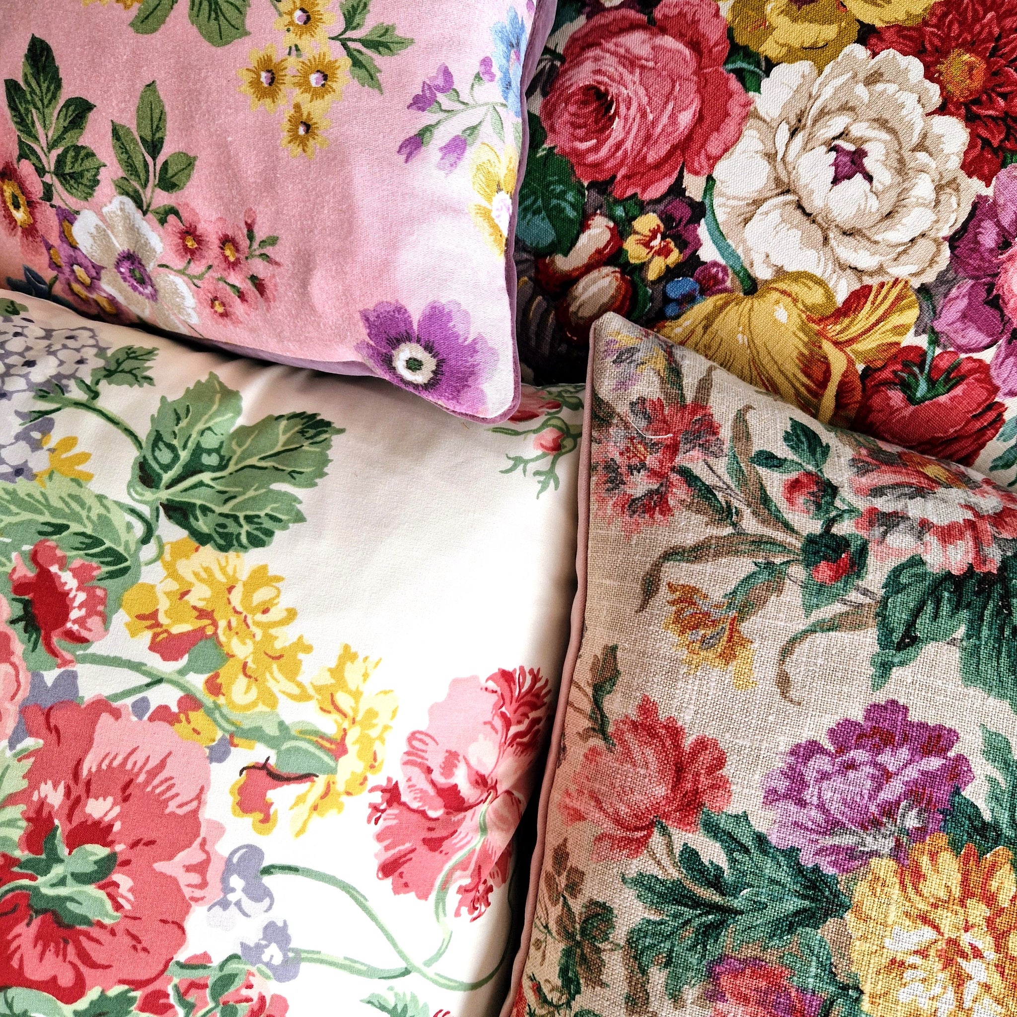 Cushion Cover in Spring Bouquet By Ramm - Cream