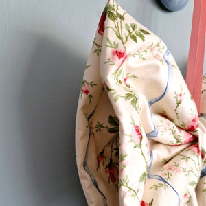 Large Fabric Bow -  Jean Monro 'Cheltenham' Ribbon Rose Glazed Chintz