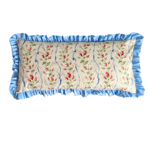 Large Ruffle Bolster Cushion Cover In Jean Monro 'Cheltenham' fine Glazed ChintzChintz