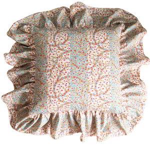 Ruffle Cushion Cover In Jean Monro 'Demelza' Fabric - 18 inch