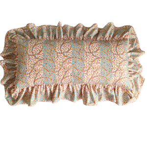 Large Ruffle Bolster Cushion Cover In Jean Monro 'Demelza' Fabric 