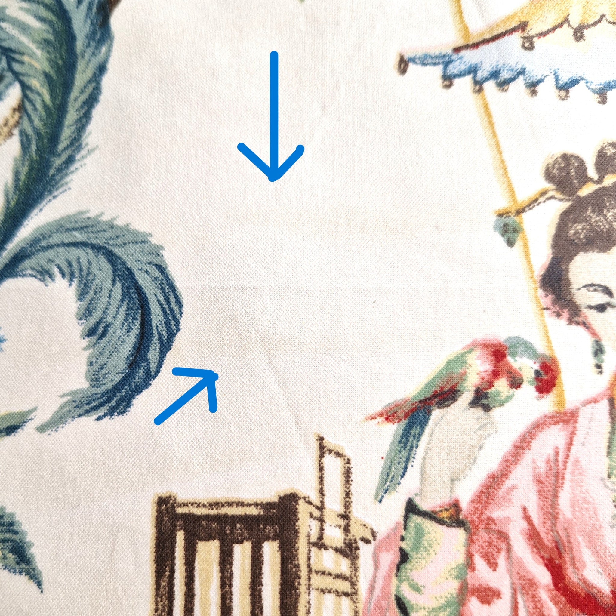 Cushion Cover In Jean Monro Glazed Chintz 'Geisha' - Imperfect - 20 inch