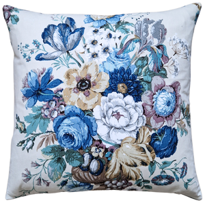 Vintage Floral Cushion Cover In Blue Vintage Floral Sanderson 