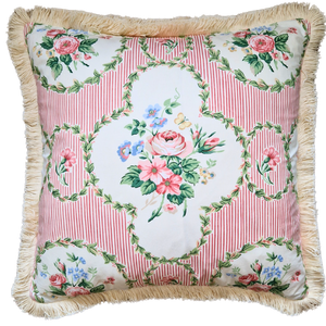 Vintage Jane Churchill 'Ascot' Floral Fringed Cushion Cover