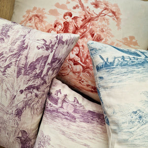 toil de joy cushions by phillips and cheers