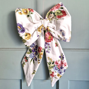 Large Fabric Bow -  Vintage Sanderson 'Anastasia' Fabric