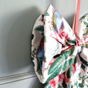 Large Fabric Bow -  Lee Jofa 'Rosebank' Designer Glazed Chintz
