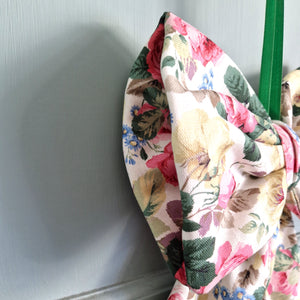 floral fabric bow