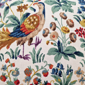 Vintage Sanderson 'Cluny' Countryside Print Cushion Cover