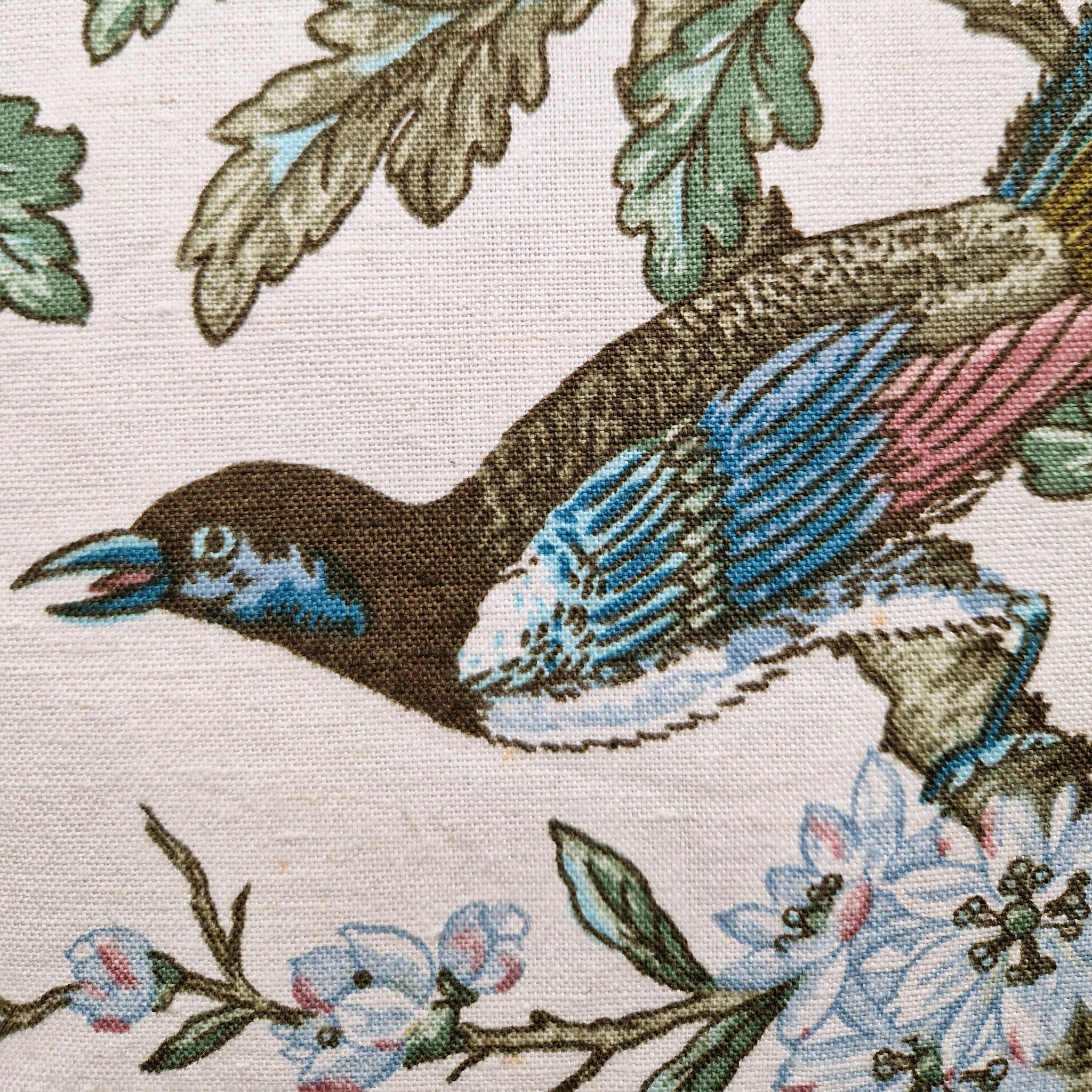 Vintage Sanderson Bird Print Cushion Cover