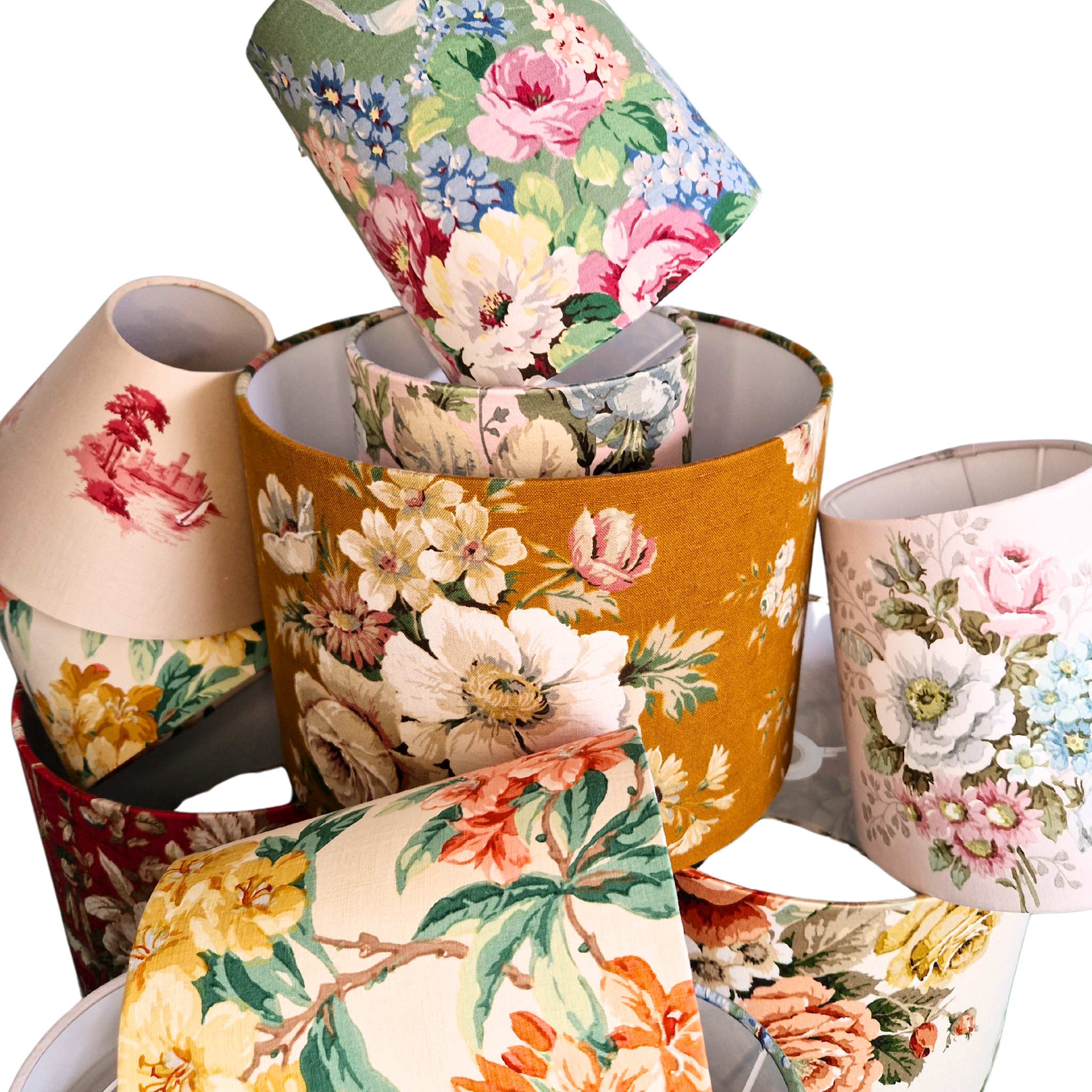 Vintage floral lampshades by Philips And Cheers