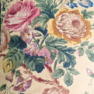 Vintage Floral Chintz Cushion Cover In Beautiful 1940s Fabric 