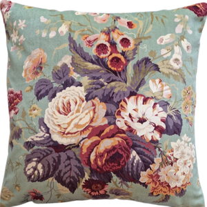 Cushion Cover In Sanderson Stapleton Park Floral Velvet