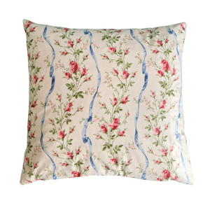 Cushion Cover In Jean Monro 'Cheltenham' fine Glazed Chintz  - 18 inch