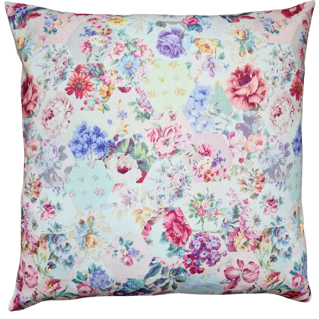 Patchwork Garden Vintage Style Floral cushion cover