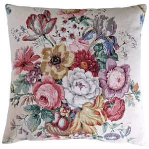 Vintage Floral Cushion Cover In Pink And Purple Vintage Floral Sanderson