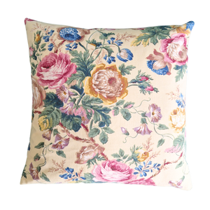 Vintage Floral Chintz Cushion Cover In Beautiful 1940s Fabric 