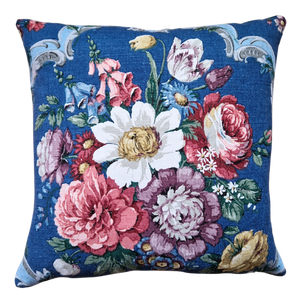 Vintage Floral Cushion Cover  In Sanderson 'Bovney' Design - 16 inch