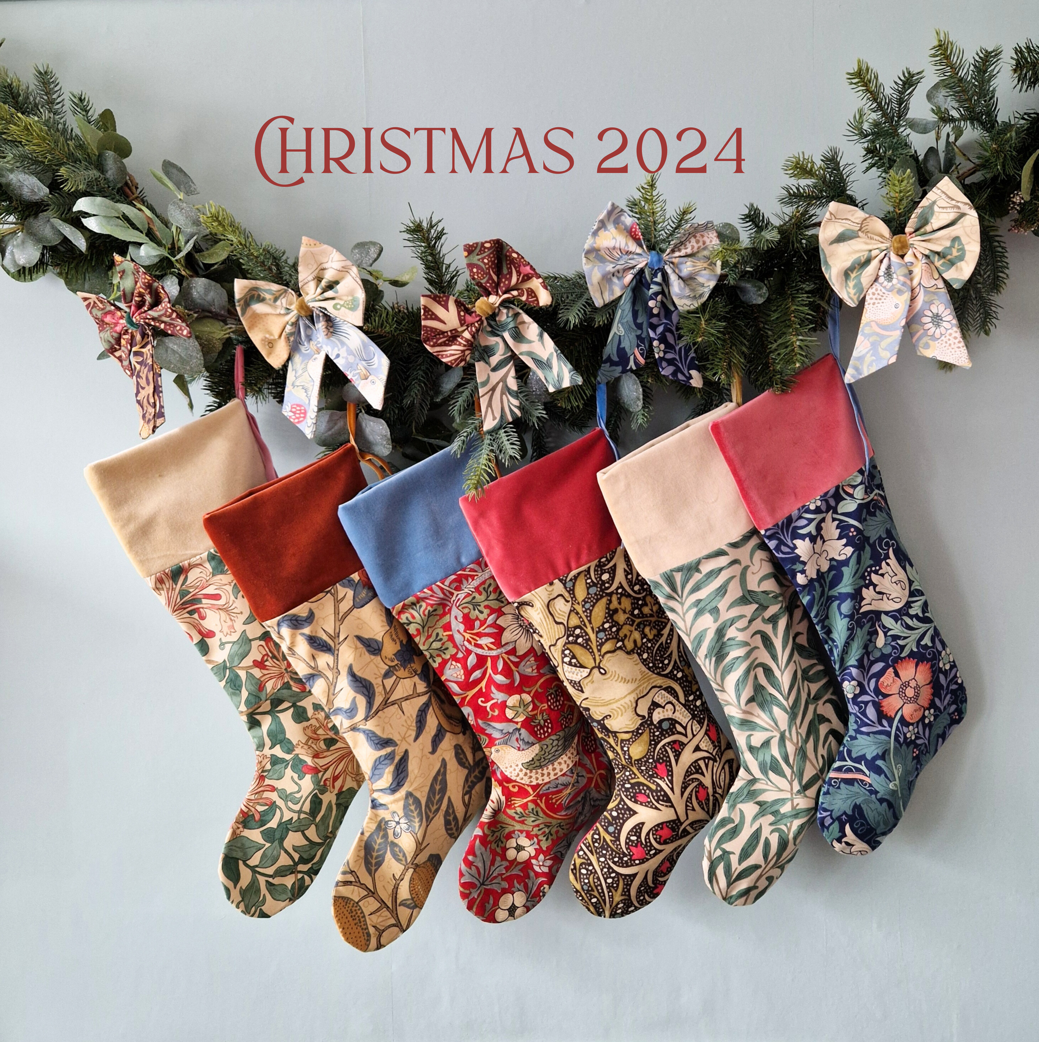 William Morris Christmas Stocking - Honeysuckle