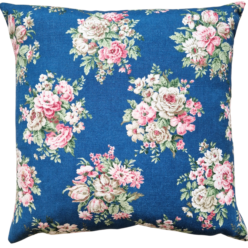 Vintage Fabric Cushion Cover In Rustic French Floral Print