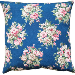 Vintage Fabric Cushion Cover In Rustic French Floral Print