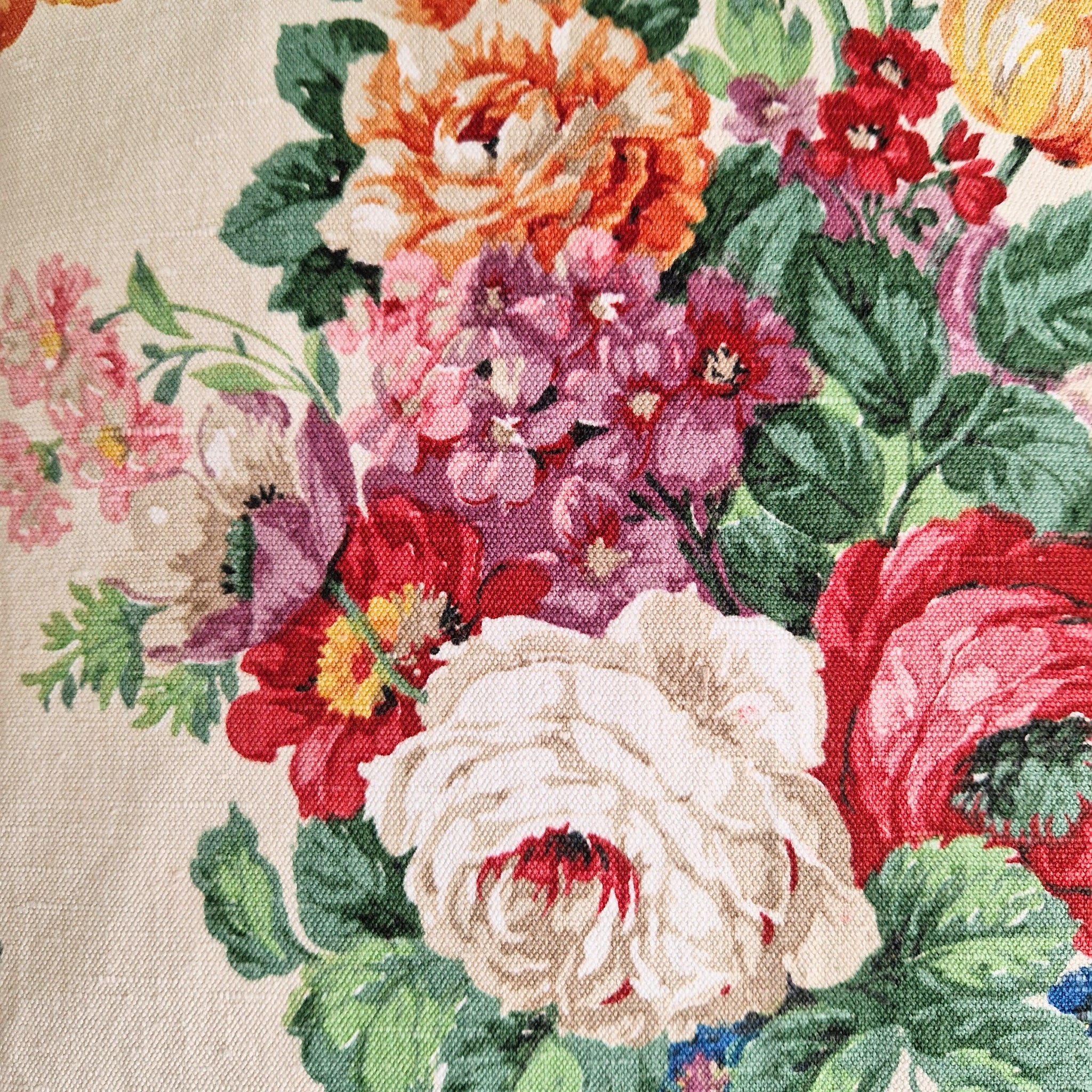 Vintage Sanderson Colourful Floral Cushion Cover