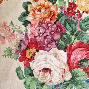 Vintage Sanderson Colourful Floral Cushion Cover