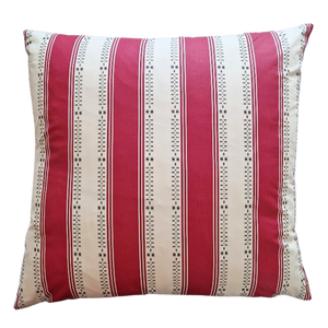 Flora Soames Broken Stripe Cushion Cover 18inch - Ruby