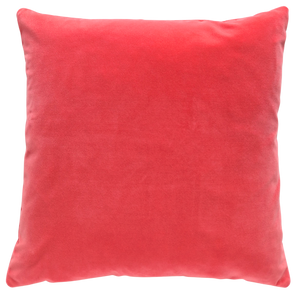 Plush Velvet Cushion Cover In Geranium Pink