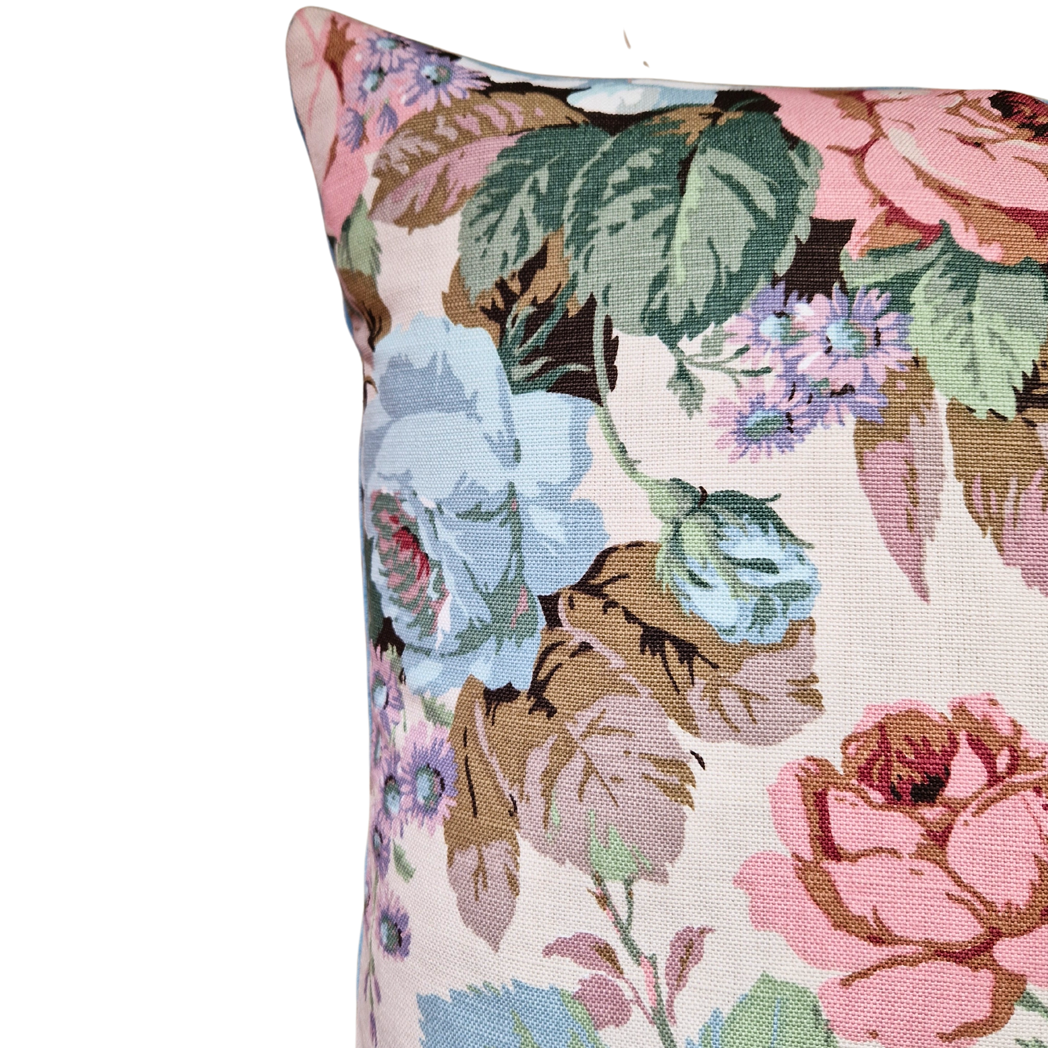 Floral Cushion Cover In Sanderson Chelsea Rose Design