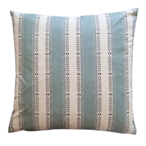 Flora Soames Broken Stripe Cushion 18inch - Sage