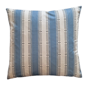 Flora Soames Broken Stripe Cushion Cover 18inch - Sea Blue