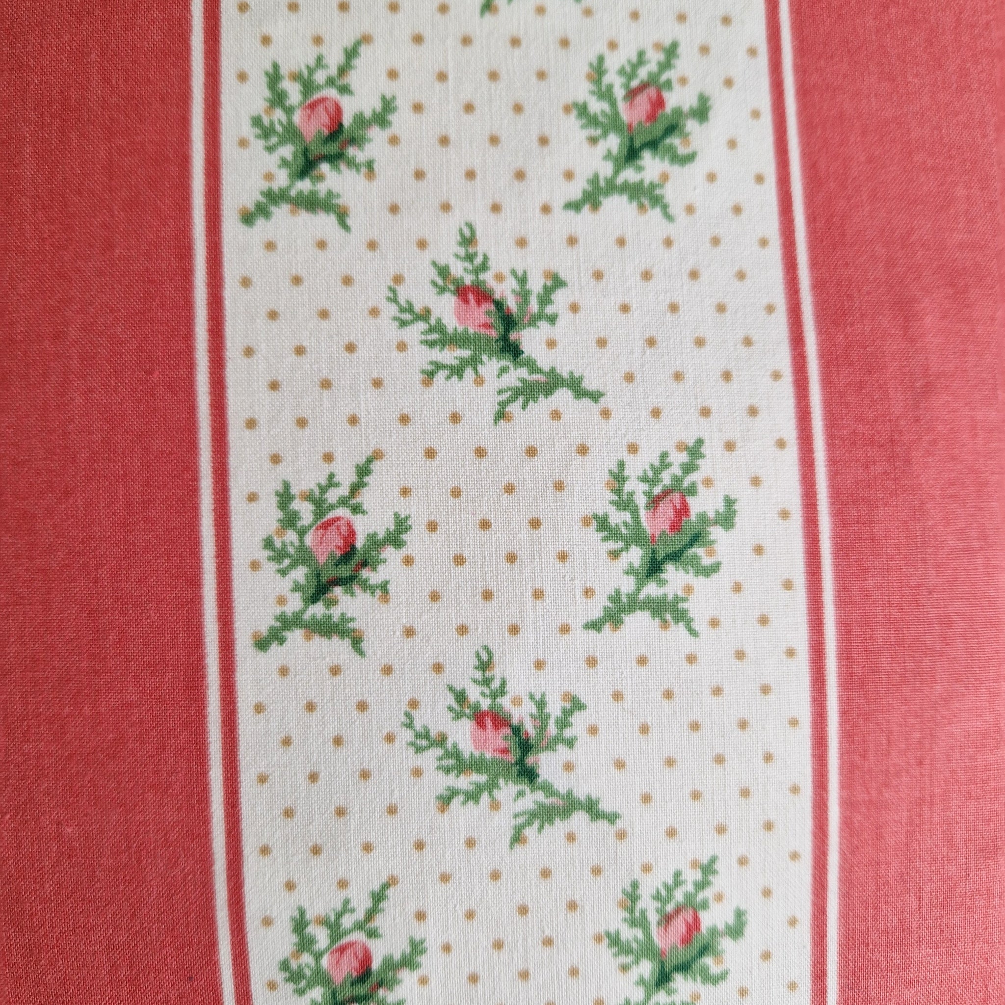 Ruffle Cushion Cover In Vintage Jane Churchill Rosebud Stripe  - 18 inch