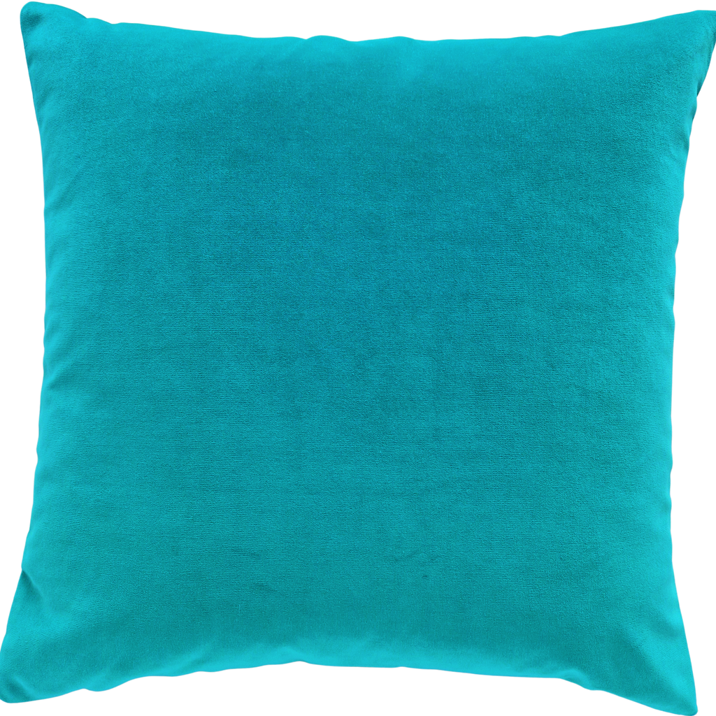 Plush Velvet Cushion Cover In Jade 