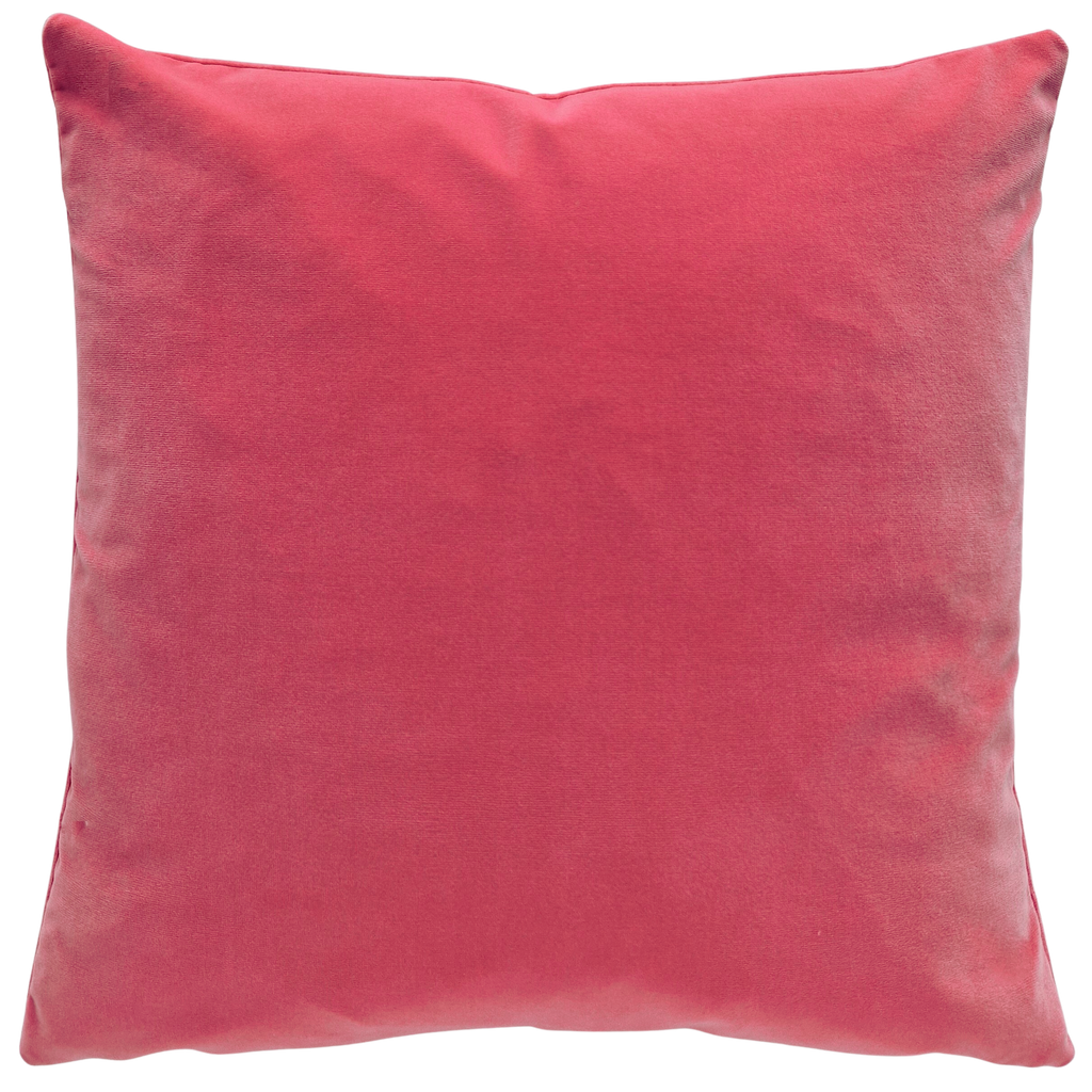 Plush Velvet Cushion Cover In Rose Pink