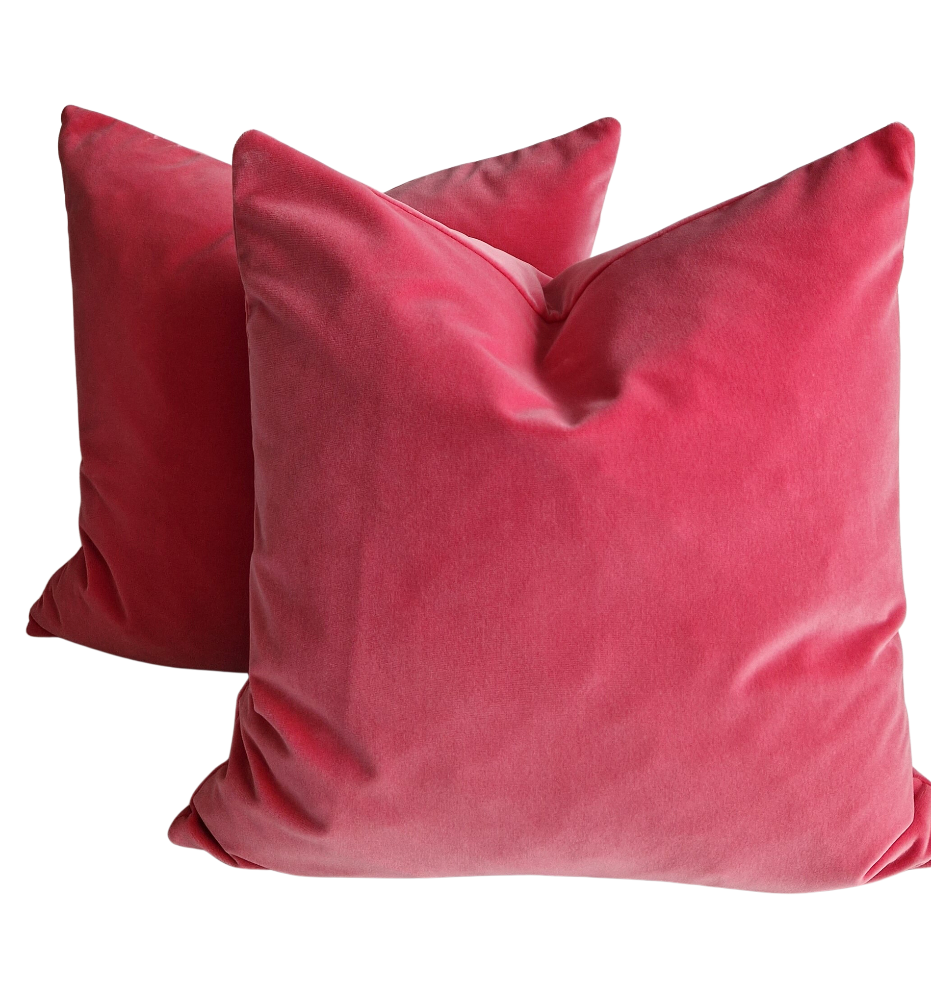 Plush Velvet Cushion Cover In Rose Pink