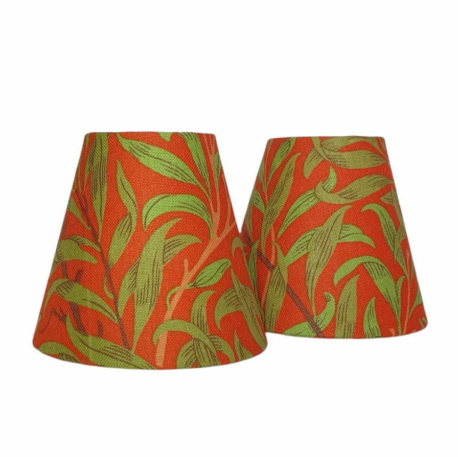 Candle Shade In Morris And Co Ben Pentreath Tomato/Olive