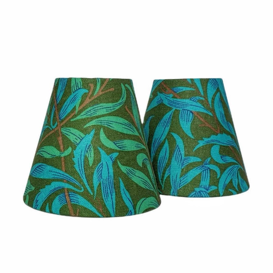 Candle Shade In Morris And Co Ben Pentreath Olive/Turquoise