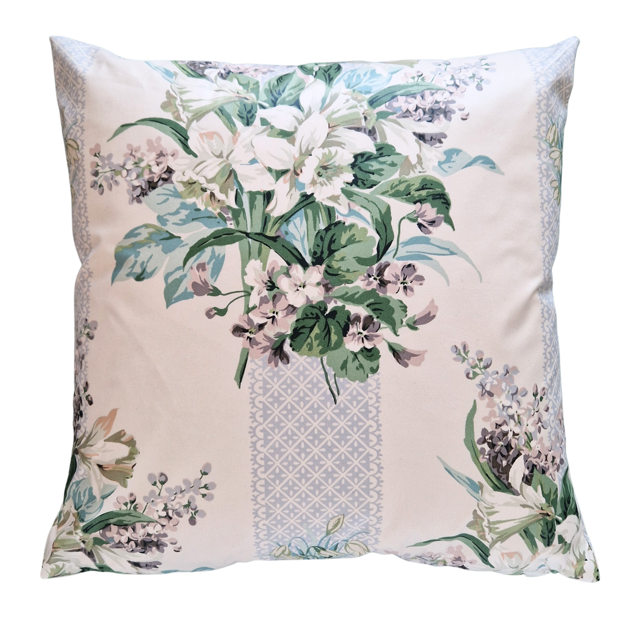 Jean Monro Wildflower Stripe Glazed Chintz  18inch  Cushion Cover