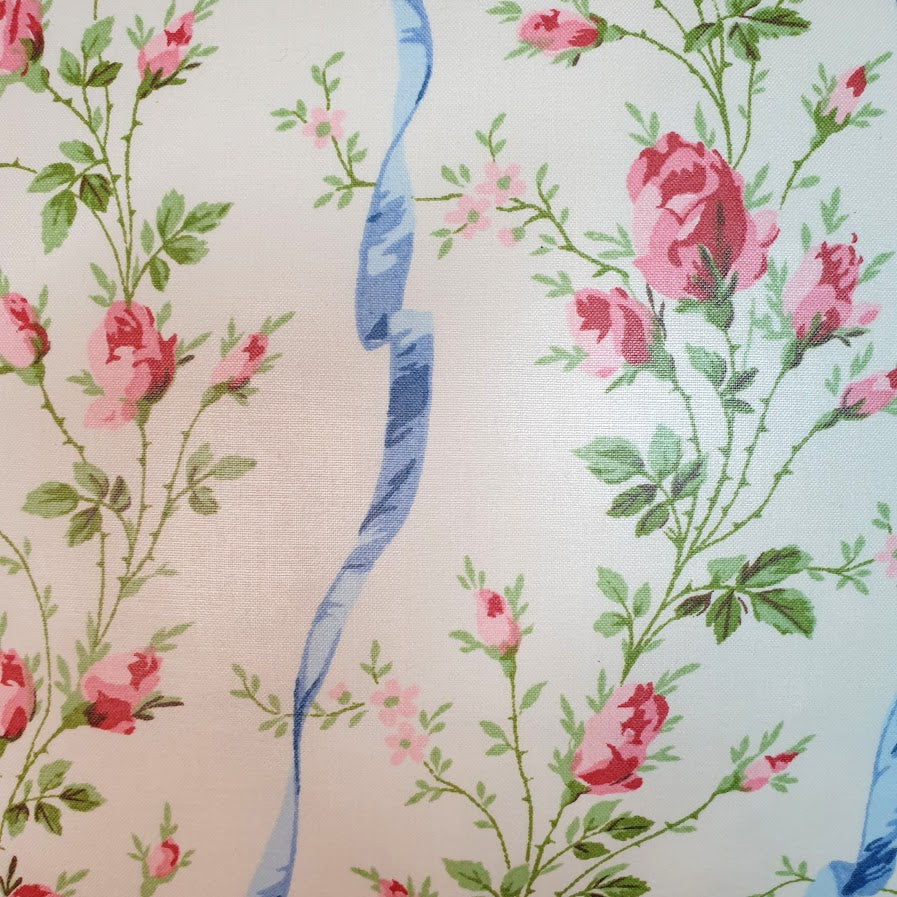 Cushion Cover In Jean Monro 'Cheltenham' fine Glazed Chintz  - 18 inch