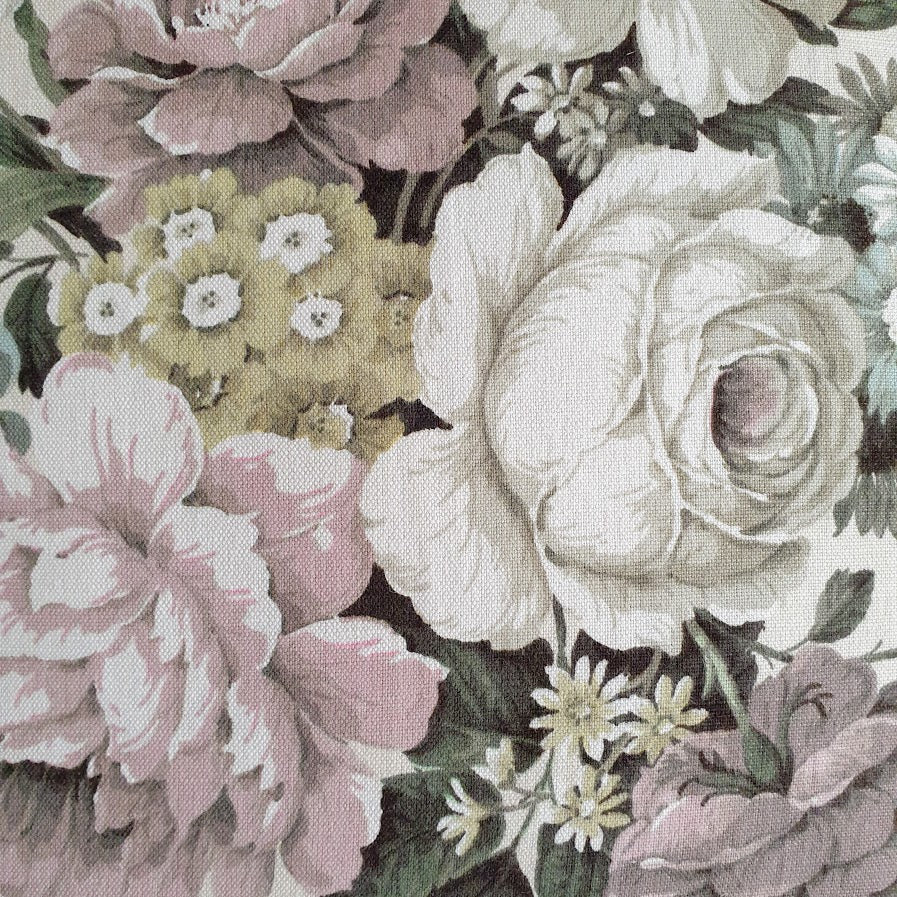 Vintage Floral Cushion Cover In Cream Muted Sanderson Florals