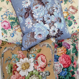 vintage florl fabric cushions