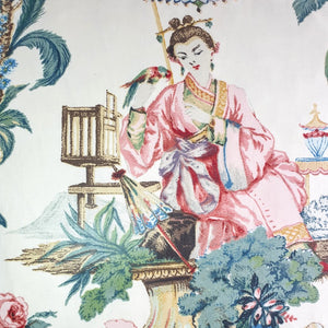 Cushion Cover In Jean Monro Glazed Chintz 'Geisha' - Imperfect - 20 inch