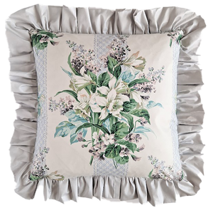 Jean Monro Wildflower Stripe Chintz Ruffle Cushion Cover