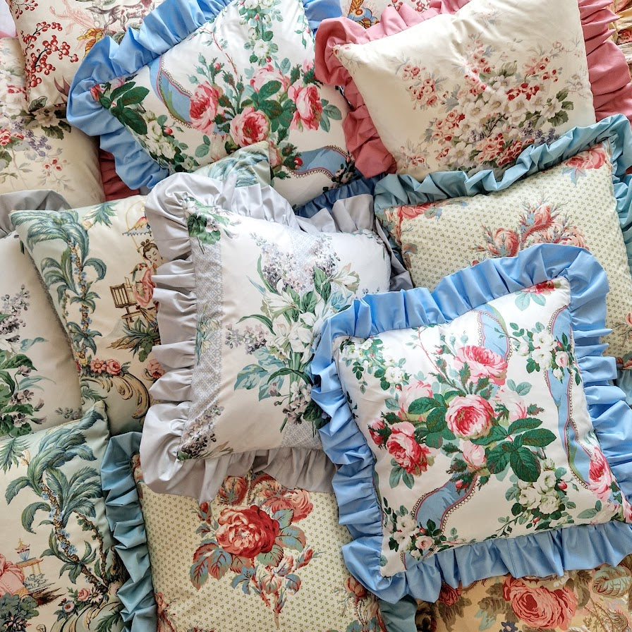 Glazed Chintz Cushions By Phillips And Cheers