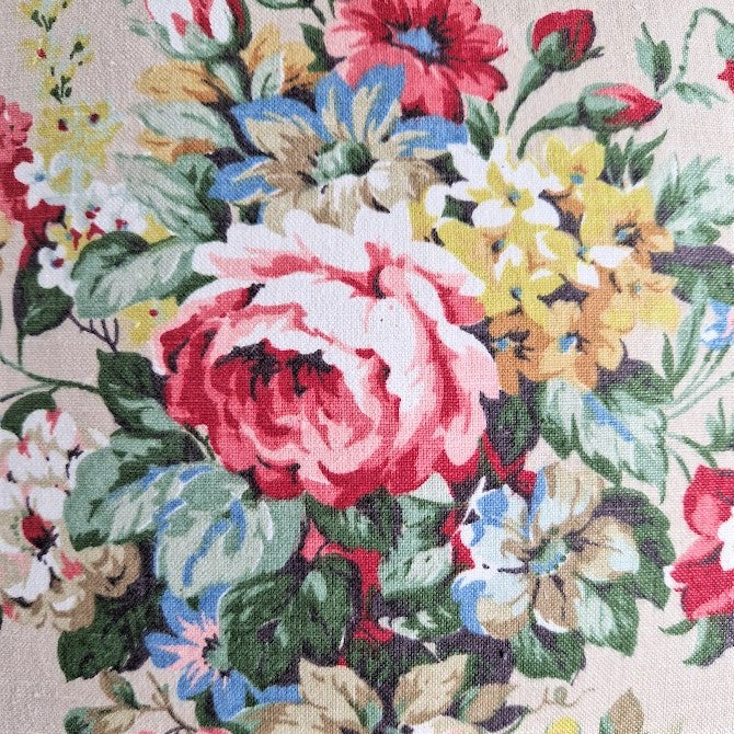 Vintage Floral Cushion Cover In Colourful Floral Bouquet Design
